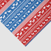 民芸のセーターのスタイルのトナカイおよび雪片 薄葉紙 (詳細)