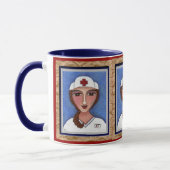 民芸のナース-治療のRN/看護のマグ マグカップ (左)