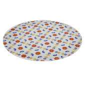 民芸のネオン花の幾何学的なパターン カッティングボード (角)