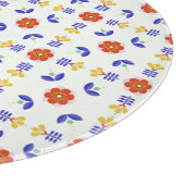 民芸のネオン花の幾何学的なパターン カッティングボード (角)