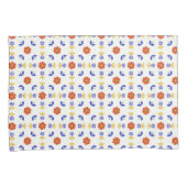 民芸のネオン花の幾何学的なパターン 枕カバー (正面右)