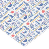 民芸の冬の鳥パターン ショートテーブルランナー (コーナー)