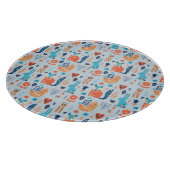 民芸の森林動物パターン カッティングボード (角)