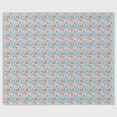 民芸の森林動物パターン ラッピングペーパー (フラット)