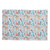 民芸の森林動物パターン 枕カバー (裏面-左)