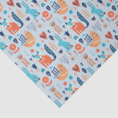 民芸の森林動物パターン 薄葉紙 (詳細)