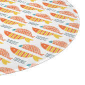 民芸の水泳の魚パターン カッティングボード (角)