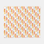 民芸の水泳の魚パターン フリースブランケット (正面(横))