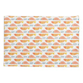 民芸の水泳の魚パターン 枕カバー (裏面-左)