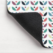 民芸の花の幾何学的なパターン マウスパッド (コーナー)