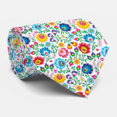 民芸の花模様2 ネクタイ (ロール)