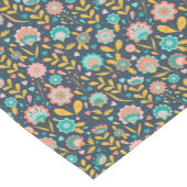 民芸の花模様 ショートテーブルランナー (コーナー)