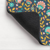 民芸の花模様 マウスパッド (コーナー)