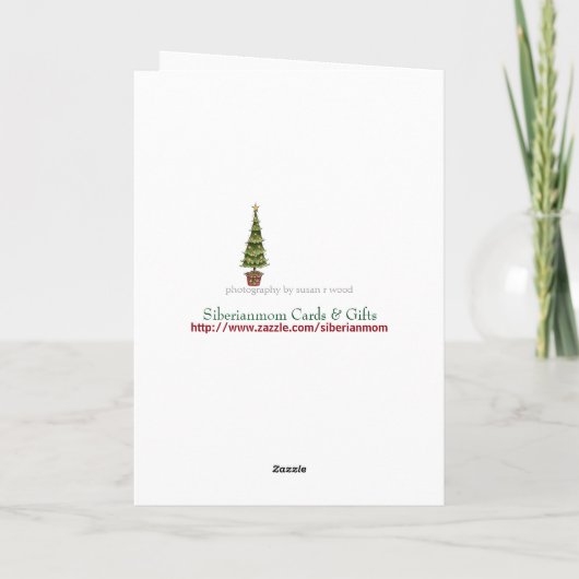 民芸の雪だるまの休日カード シーズンカード (裏面)