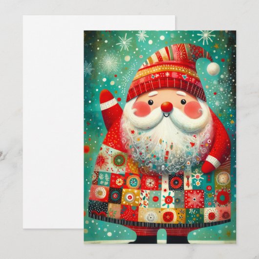 民芸サンタ シーズンカード (正面/裏面)