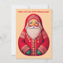 民芸プリミティブサンタクロースのホリデーカード シーズンカード