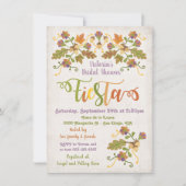 民芸刺繍 メキシカンフィエスタ ブライダルシャワー 招待状 (正面)