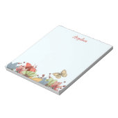 民芸花と蝶 ノートパッド (回転)