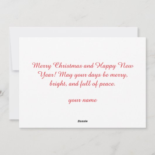 民芸調の楽しいクリスマスキャラクター シーズンカード (裏面)