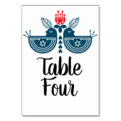 民芸風ラブバードのペア テーブルナンバー (裏面)