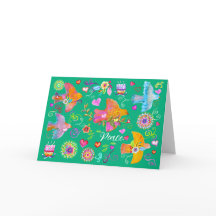 民芸風 ピースドーブ 折りたたみ ホリデー カード