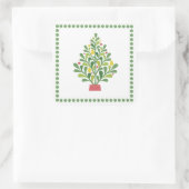 民話クリスマスツリーのシール スクエアシール (バッグ)