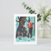 民話 童話 | 火の箱 | 青 シーズンポストカード (スタンド正面)