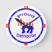 民誇りを持った主党 ラウンド壁時計 (正面)