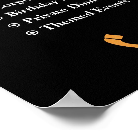 民間ケータリングサービスカスタムポスター ポスター (角)