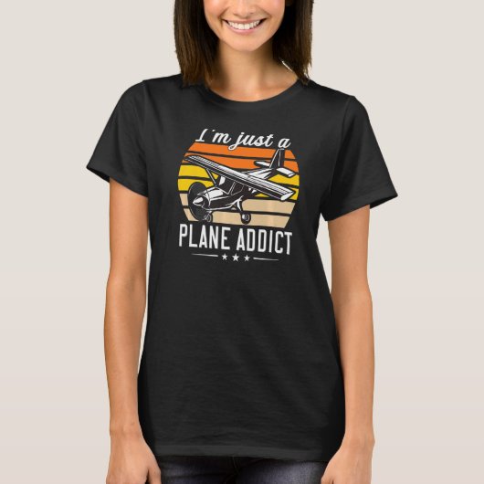 民間パイロット民間旅客航空便 Tシャツ (正面)