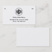 民間企業カードMBW 3 名刺 (正面/裏面)