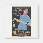 民間自然保護総公司:労働遊勉強衛生 マグネット (正面)