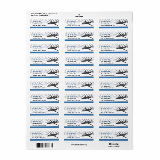 民間航空機 ラベル (フルシート)