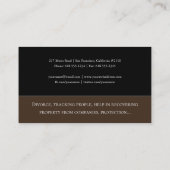 民間調査 |刑事プロフェッショナル 名刺 (裏面)