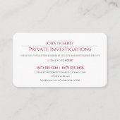民間調査 |刑事プロフェッショナル 名刺 (正面)