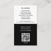 民間調査 |刑事プロフェッショナル 名刺 (裏面)