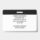 民間警備員ID写真ロゴグレー バッジ (裏面)