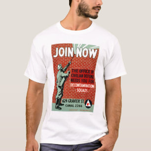 民間防衛の除去の分隊を1943 WPA結合して下さい Tシャツ