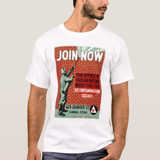 民間防衛の除去の分隊を1943 WPA結合して下さい Tシャツ (正面)