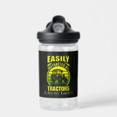 気おもしろい散ったトラクタ名の追加 ウォーターボトル (正面)