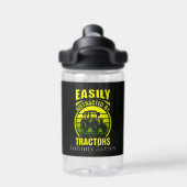 気おもしろい散ったトラクタ名の追加 ウォーターボトル (背面)