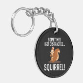 気おもしろい散ったリス動物動物園 キーホルダー (正面左)