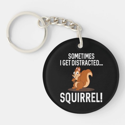気おもしろい散ったリス動物動物園 キーホルダー (正面)
