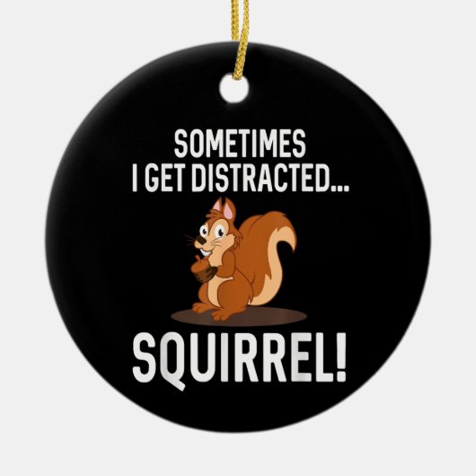 気おもしろい散ったリス動物動物園 セラミックオーナメント (正面)