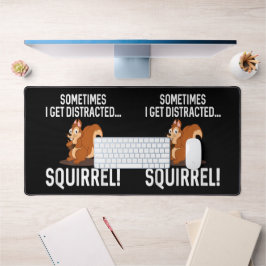 気おもしろい散ったリス動物動物園 デスクマット