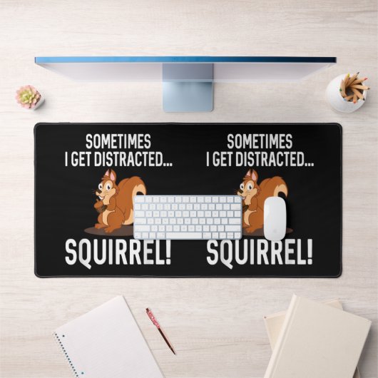 気おもしろい散ったリス動物動物園 デスクマット (オフィス1)