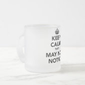 気が保付かないかもしれない フロストグラスマグカップ (正面左)