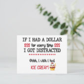 気が散るたびに1ドルもらえたら ポストカード (スタンド正面)