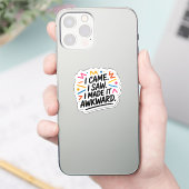 「気が来まずいのを見た」おもしろい引用文 シール (スマートフォン)