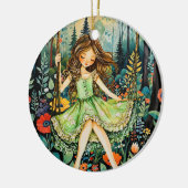 気が狂う自然が流れ遠くにる セラミックオーナメント (左)